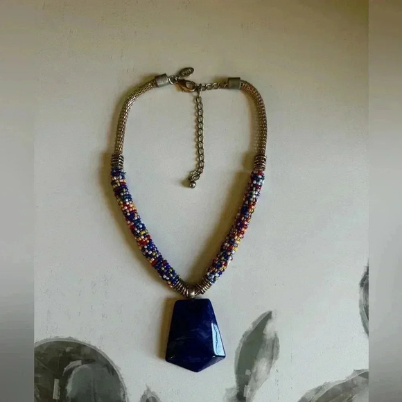 Chico's Reversible Multi-Color Color Kyia Pendant Necklace - Picture 12 of 13